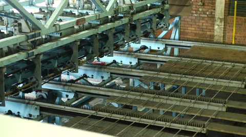 Wire mesh preparation machine Stock Footage 34339918