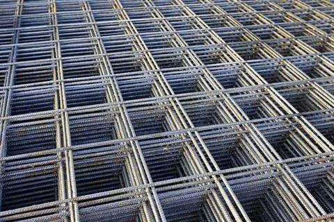 Wire mesh, Structural steel Stock Photos