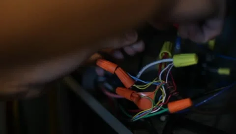 Wire nuts being checked Stock-Footage 10679067