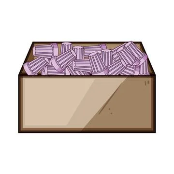 Wire nuts electric connectors in cardboard box Stock Illustration