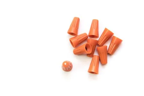 Wire nuts on white background Stock Photos