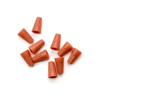Wire nuts on white background Stock Photos