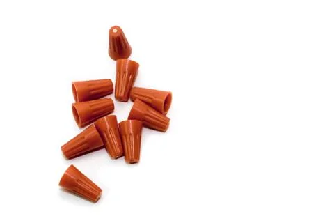 Wire nuts on white background Stock Photos