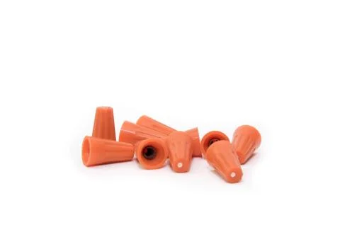 Wire nuts on white background Stock Photos