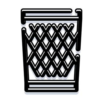 Wire office waste bin icon for recycling Stock Illustration