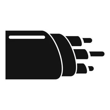 Wire optical fiber icon, simple style Stock Illustration
