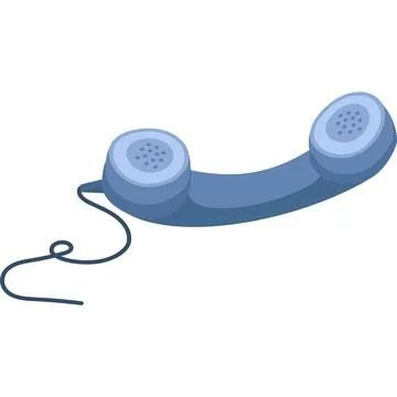 Wire phone handset vector icon isolated on white イラスト素材