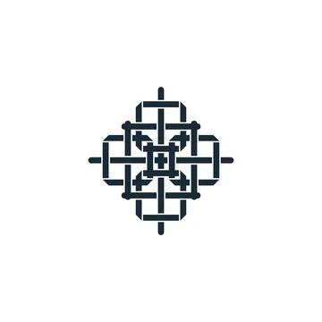Wire Plaited Icon Design Template Elements イラスト素材