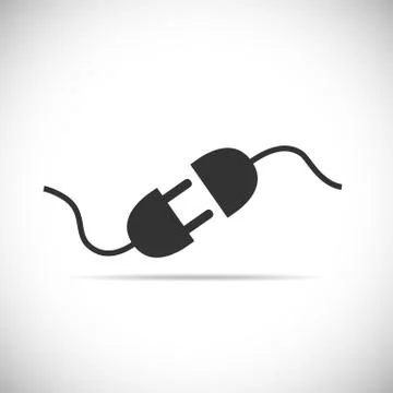 Wire plug and socket icon. Vector illustration. Stock Illustration