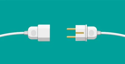 Wire plug and socket. Stockillustratie