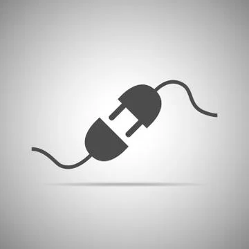 Wire plug and socket - vector illustration. 스톡 일러스트