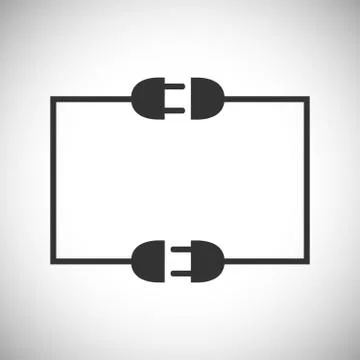 Wire plug and socket. Vector illustration. Stock Illustration