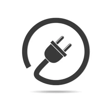 Wire plug icon - vector illustration. Stock Illustration