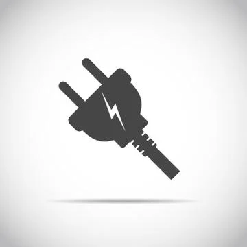 Wire plug icon. Vector illustration. Stock Illustration