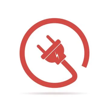Wire plug icon. Vector illustration. Stock Illustration