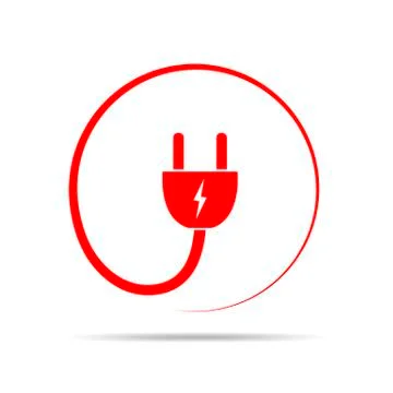 Wire plug icon. Vector illustration. Stock Illustration