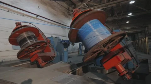 Wire production, cable manufacturing pro... | Stock Video | Pond5