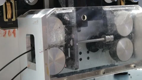 Wire production machine. Automatic production at the factory Video stock 109256583