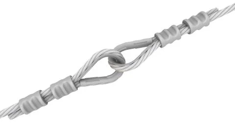 Wire rope. Attachment of rope Stock-Illustration