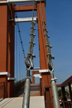 Wire rope bridges. Photos
