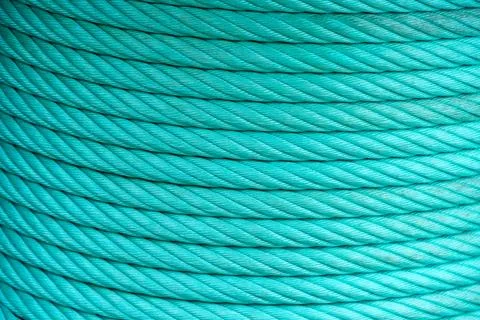 Wire rope coil in seaport Foto stock