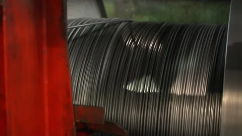 Wire rope manufacturing plant 스톡 동영상 195087770