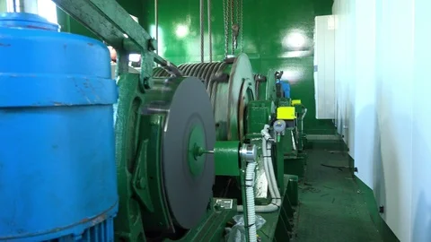 Wire rope spooling technology Video stock 91656646