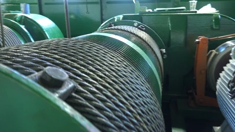 Wire rope spooling technology Video stock 91656657