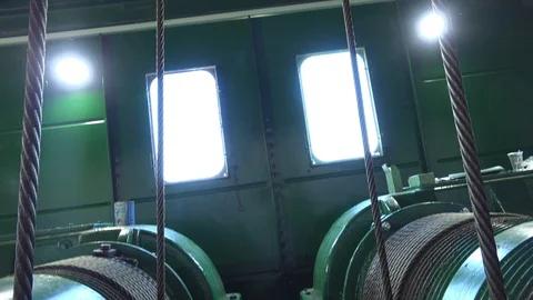 Wire rope spooling technology Video stock 91656661