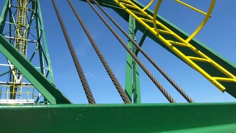 Wire rope spooling technology Video stock 91656968