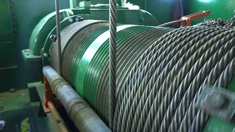 Wire rope spooling technology Video stock 91661614
