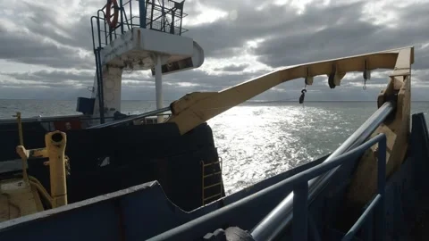 Wire Rope Spooling Technology - marine research Stock Footage 150733422