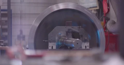 Wire Rope Stranding Machine Spinning at Full Speed, Cable Plant, Motion Blur Stock Footage 340356710