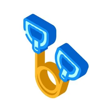 Wire saw titanium ultralight isometric icon vector illustration Stock Illustration
