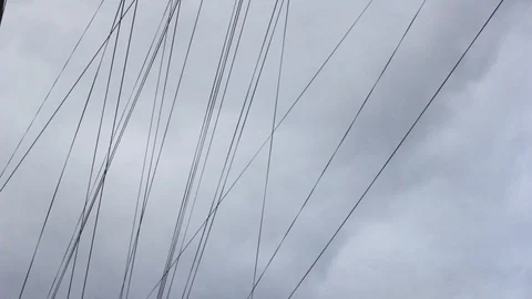 Wire sky rain  power electric 스톡 동영상 108629047