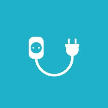 Wire, socket and electric plug vector design 스톡 일러스트