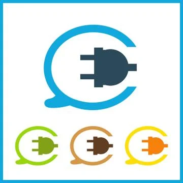 Wire, socket and electric plug vector design Illustrazione stock