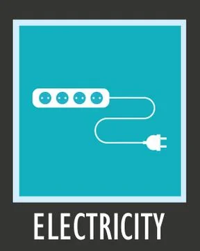 Wire, socket and electric plug vector design 스톡 일러스트