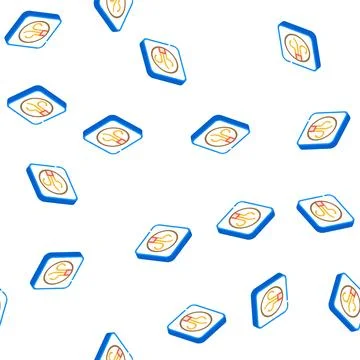 Wire socket isometric icon seamless pattern Stockillustratie
