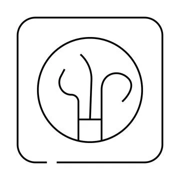 Wire socket line icon vector illustration Stockillustratie