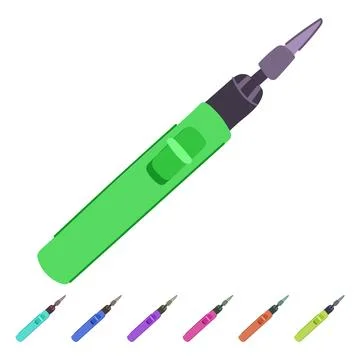 Wire soldering iron vector cartoon graphic Stock Illustration