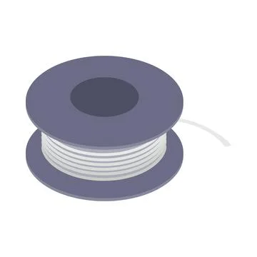 Wire spool icon, isometric 3d style Stock Illustration