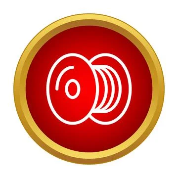Wire spool icon representing electrical cable and industrial work Stock Illustration