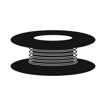 Wire spool icon, simple style Stock Illustration