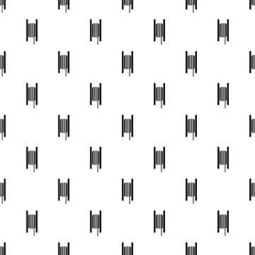 Wire spool pattern, simple style Stock Illustration
