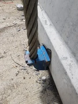 Wire strands as an additional tool for the erection of Precast Concrete I G.. Stock Photos