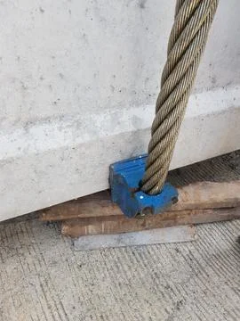 Wire strands as an additional tool for the erection of Precast Concrete I G.. Fotos Stock