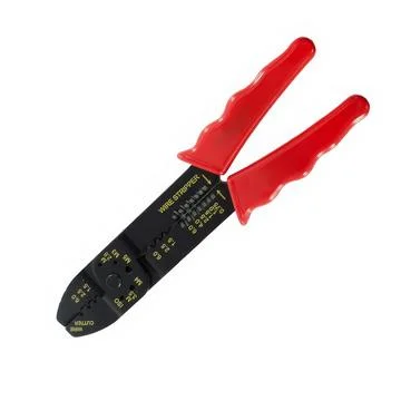 Wire stripper with red handle isolated on white background Stock Photos