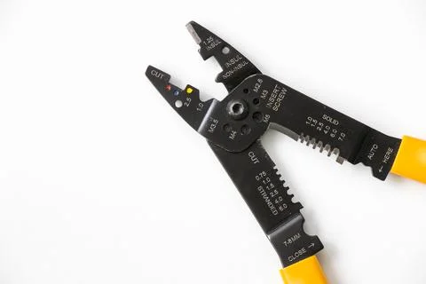 Wire stripper on the white background Stock Photos