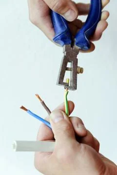 Wire stripping Stock Photos
